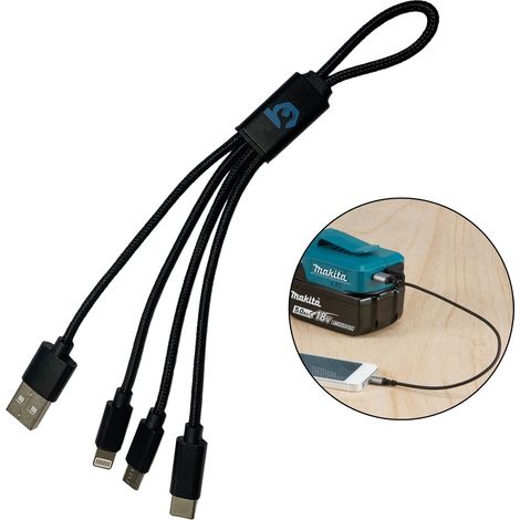 Buyaparcel 3 in 1 Multi USB Charger Charging Cable iPhone Android Micro USB 1.2m (1/5)