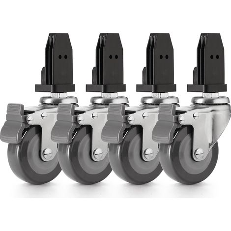 Napoleon – Lot de 4 roulettes de remplacement pour barbecues Prestige Pro – Acier inoxydable – Roulettes avec freins pour stabilité (1/2)