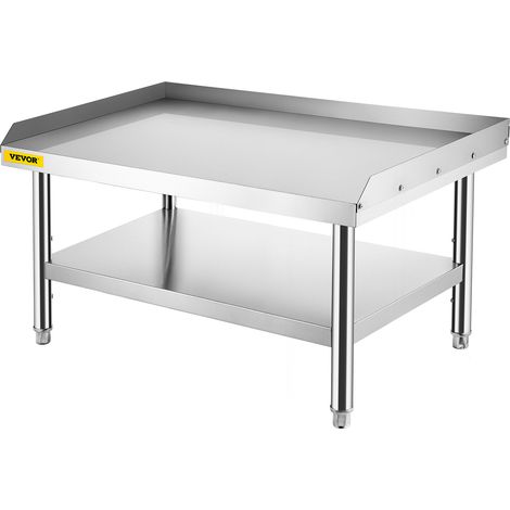 VEVOR Soporte para Parrilla de Equipo de Acero Inoxidable 122 x 76 x 61 cm Mesa con Soporte para Parrilla con Estante Inferior de Almacenamiento Ajustable para Hotel, Hogar, Cocina, Restaurante (1/5)