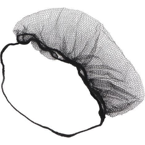 Packung mit 100 Einweg-Bartabdeckungen aus atmungsaktivem, latexfreiem, elastischem Nylon, schwarz