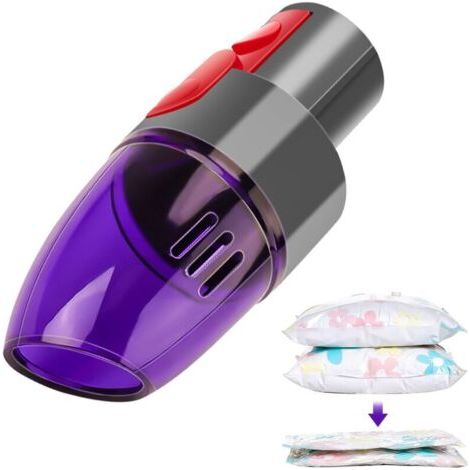 Embout d'aspiration d'air pour aspirateurs Dyson V7, V8, V10, V11 et V15, permettant d'extraire l'air des sacs d'aspirateur. (1/5)