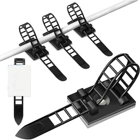 Reusable Adjustable Cable Ties And Clips With Strong Adhesion