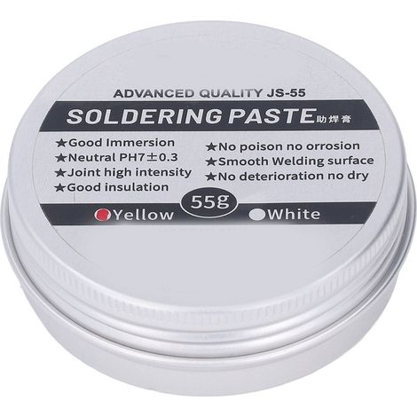 Pâte à braser flux basse température sans nettoyage 55g (1.9oz) pour réparation électronique, crème de soudure rosin (1/5)