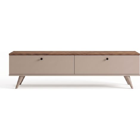 Mobile TV in legno "Paris" - 160 x 25 x 40 cm - Noce / Cachemire (1/4)