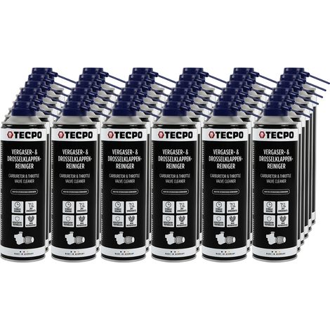 TECPO Vergaser- und Drosselklappenreiniger 36x 500ml Lösemittel AGR Ventil Reiniger Carburetor Cleaner Einspritzdüsen Düsenreiniger Ansaugreiniger