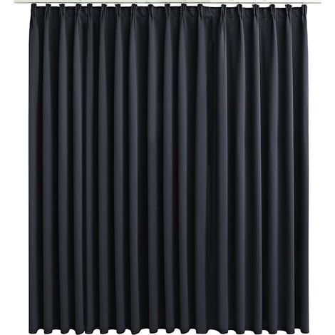 Maison Exclusive - Verdunkelungsvorhang mit Haken Schwarz 290 x 2