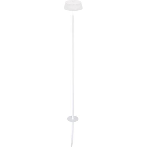 Zafferano SISTER LIGHT Picchetto Wi-fi Lampada da terra smart Bianco Perlato ricaricabile e dimmerabile