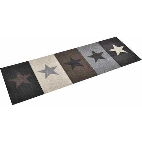 Alfombra de cocina lavable Star 60x180 cm vidaXL
