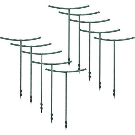 Lot de 10 tuteurs pour plantes, supports pour plantes de jardin, tuteurs pour fleurs de jardin pour orchidées, tomates, pivoines, lys, roses. (1/5)