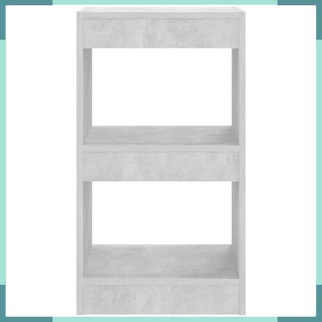 811605 Bibliothèque/Séparateur de pièce Gris béton 40x30x72 cm (1/5)