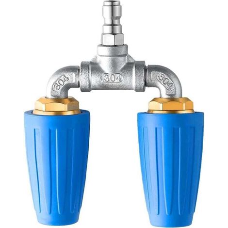 Ugello turbo rotante, ugello universale per idropulitrice ad alta pressione, attacco rapido da 1/4" 4000 PSI, ugello di pulizia a turbina rotante per idropulitrici - Crezuo (1/4)