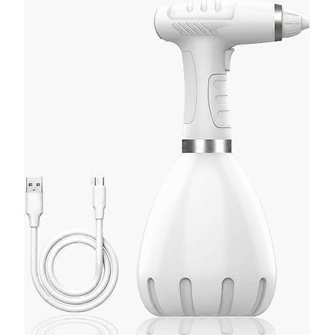 Arrosoir électrique 1 L, 2 modes, brumisateur automatique pour plantes, blanc, idéal pour le jardinage.