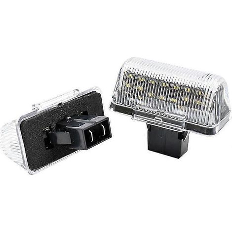 Lot de 2 ampoules LED blanches pour plaque d'immatriculation, compatibles avec Transit MK6 et MK7 (2013) et Transit Connect (2002-2013) - Référence : 4388111 (1/5)