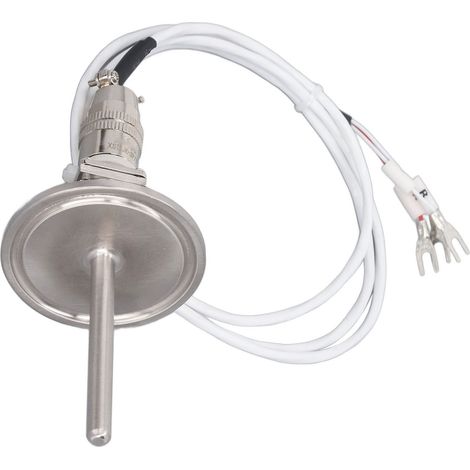 Capteur de température PT100 inox étanche à connexion rapide, diamètre 6mm longueur 60mm, prise aviateur à connecteur détachable, fil galvanisé de 1 mètre, sonde industrielle à montage rapide (1/5)