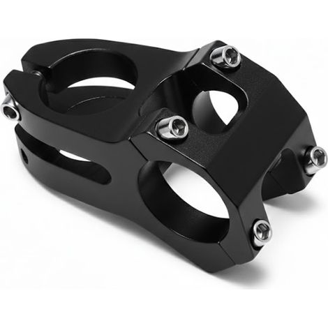 Potence VTT Courte en Alliage d'Aluminium,31,8 / 45mm Potence de Guidon,Conception Creuse Légère pour la Plupart vélos Vélo de Route VTT BMX,Contrôle,Montage Facile,Installation Rapide,Noir (1/5)