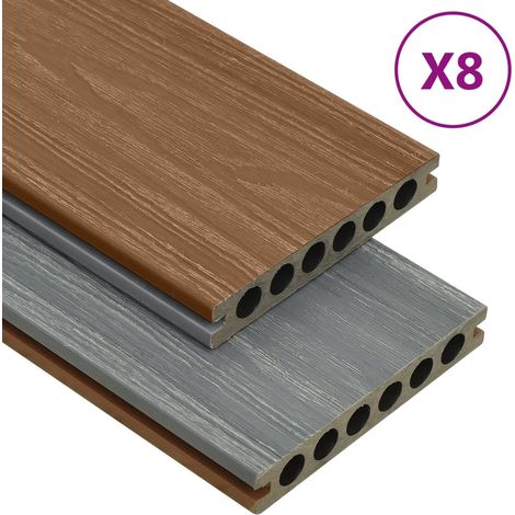 Panneaux de terrasse et accessoires WPC Marron/gris 20 m² 4 m (1/5)