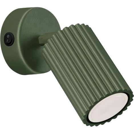 Aplique de pared Moto, verde con interruptor (1/5)