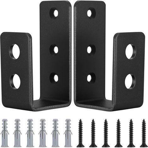 2 Supports de Serrure de Porte en Acier en Forme de U,pour Renforcement des Portes de Grange, Garage et Atelier (1/5)