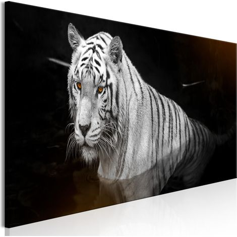 Tableau Imprimé "Shining Tiger Orange Narrow" 40 x 120 cm (1/2)