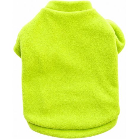 Veste polaire pour chien, manteau d'hiver chaud pour animaux de compagnie, tailles XS à M, vêtements pour chiots Teddy - Velours vert fluo (1/4)
