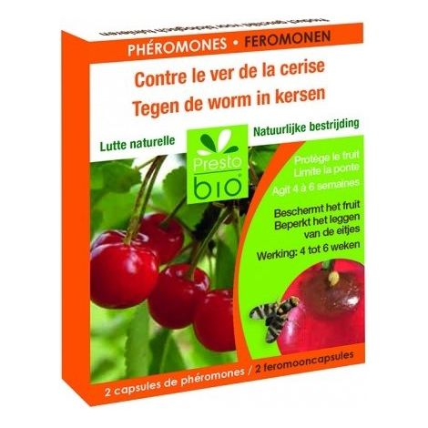 Phéromone contre la mouche de la cerise – Insecticide biologique – 2 capsules pour pièges – Action ciblée et écologique – Décamp' (1/2)