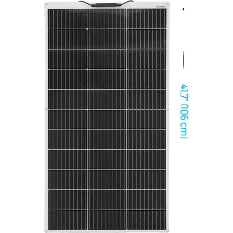 Panneau Solaire, Monocristallin, Haute Efficacité Énergétique, Panneau solaire blanc (1/2)