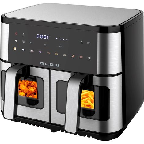 Friggitrice a doppia camera senza grassi Blow 2500W 9L (1/5)