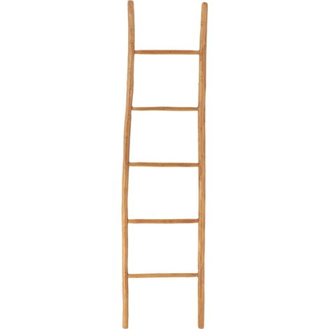 Portasciugamani in teak a 5 pioli - naturale scuro - Tendance
