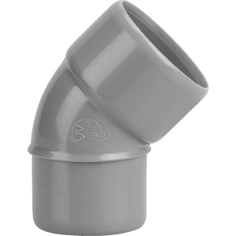 Codo pvc Wavin 3025944 45 grados angular diseño