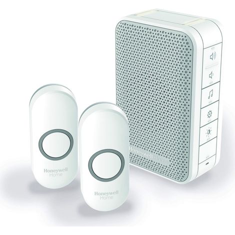 Honeywell DC313NFB Campanello Portatile Serie 3 con Due pressioni, Bianco