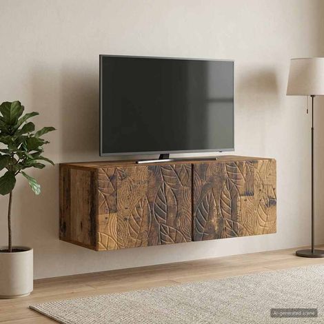 Wandmontierter TV-Schrank 78,5 x 41 x 30 cm Altholz (1/5)