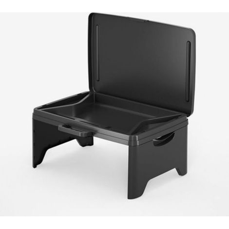 Table pliable pour ordinateur portable - ZOR - Compartiments de rangement intégrés - Design noir moderne (1/4)