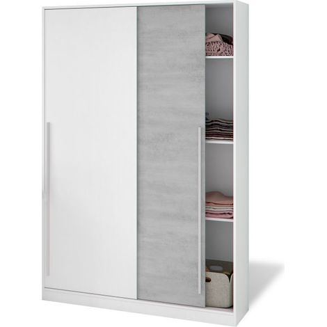 Armario Show 120 Blanco Artik (Blanco Mate) - Gris Cemento (ancho) x 200cm (alto) (1/5)