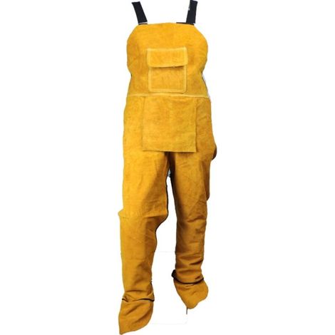 Tablier de soudage professionnel vêtements de soudeur en cuir charpentier forgeron travailleur de jardin Britches pantalons tissus (1/5)