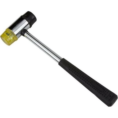 Marteau en caoutchouc de 27 mm, manche en caoutchouc antidérapant, maillet souple double face pour cuir, bijoux et bricolage. (1/5)