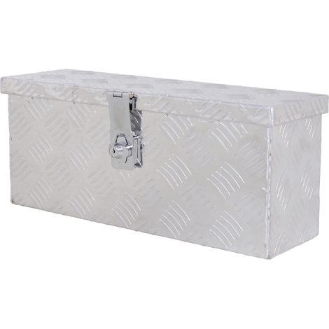Homcom – Boîte à outils en aluminium 50L x 15,5l x 20,5H cm – Verrouillage à clé – Robuste et légère – Pour stockage sécurisé d'outils (1/6)