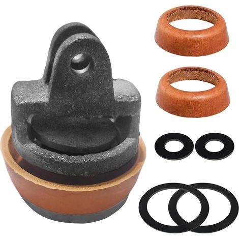 Kit Piston Et Joint Cuir - Modèle 75 - Pour Pompe À Bras - Cuir De Vache Et Fonte - Étanchéité Optimale (1/5)
