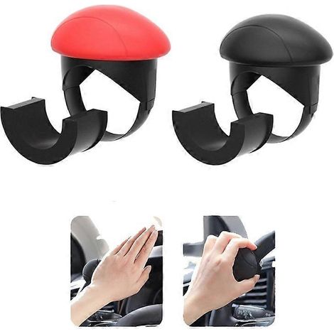 Boule de rappel en silicone pour volant de voiture, accessoire auto pour une conduite plus facile, 2 pièces (bl (1/5)
