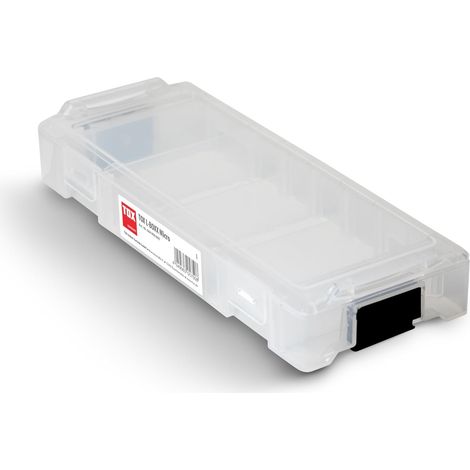 empilable et encliquetable avec le système L-BOXX, divisible en jusqu'à 8 compartiments, rangement clair pour chevilles et vis, transparent, 1 pièce, 094900805 (1/5)