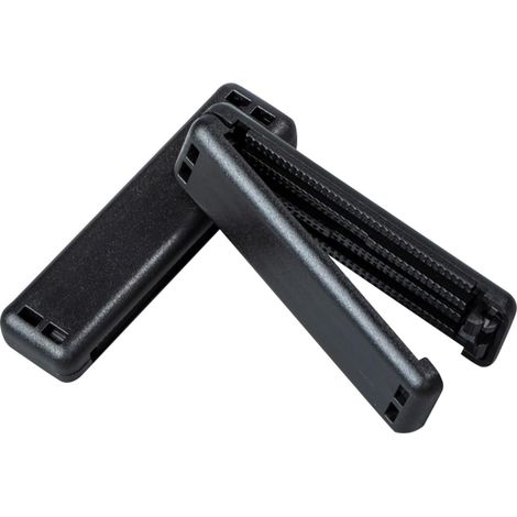 Lot de 2 Clips de Rallonge Ceinture de Sécurité pour Voitures - Universel en Plastique Noir (59x15x9mm) - Ajusteur et Stoppeur de Ceinture pour Confort Épaule/Cou (1/5)
