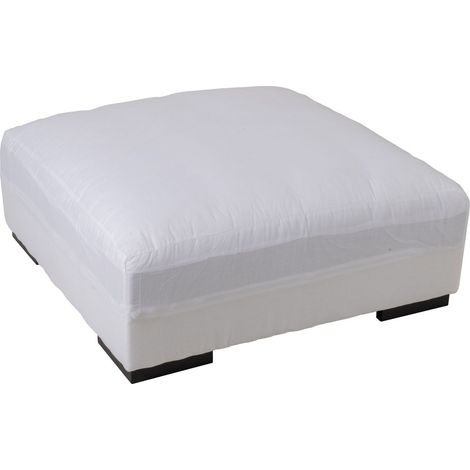 Pouf tissu blanc Hercule L 105cm (1/3)