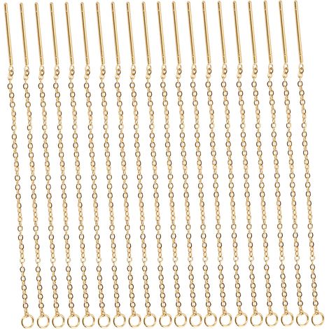 20PCS 2.4in Threader Earrings Stainless Steel O Chain Elegant Style Chain Earrings for Women Dating Travel (1/5)