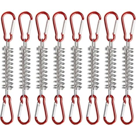 Tensor de cuerda de acero inoxidable para camping, accesorio compacto con resorte para vientos de tienda de campaña