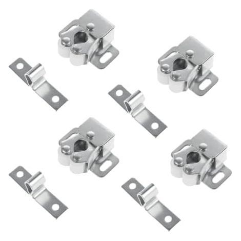 Loquets à Double Rouleau pour Armoire, 4 Pièces, verrous quincaillerie de portes et loquets bille, Fermetures Porte Tiroir, armoire, placard, cuisine, porte d'armoire - (1/5)
