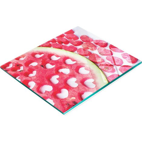Multifunktionale Küchen-Dekorationsplatte aus gehärtetem Glas, Wassermelonenherz, 60 x 52 cm (1/5)