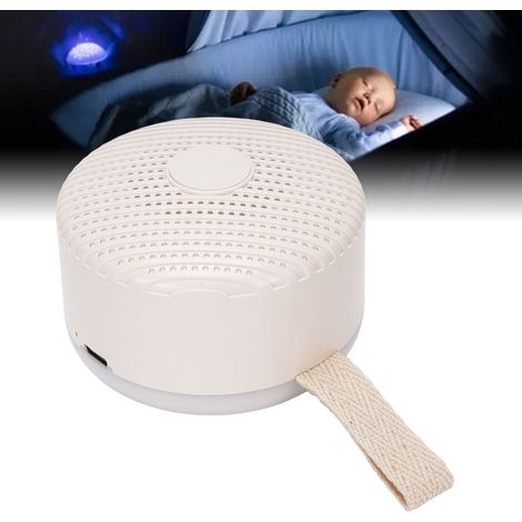 Generador de sonidos portátil para bebés – Beige – 12 sonidos – Luz nocturna – Función de memoria – Recargable – ABS/Silicona – 9,5 x 5,1 x 7,5 cm (1/5)