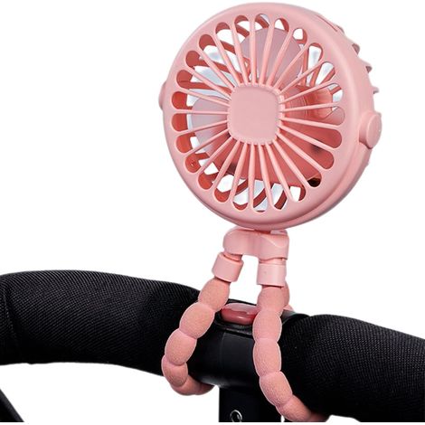 Kinderwagenventilator  Wiederaufladbarer USB-Ventilator  Tragbare Stativventilatoren zum Anklipsen  Tragbare Kinderwagenventilatoren für Reisen, Sitz, Schlafzimmer