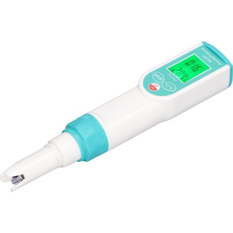 pH-mètre, salinomètre et thermomètre de haute précision, étanche IP65, portable, numérique, pour la qualité de l'eau à domicile ou à l'hôtel. (1/5)