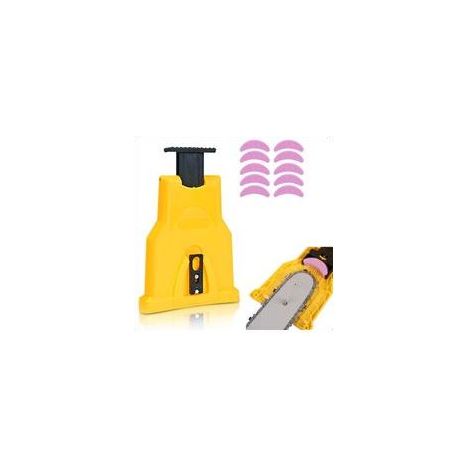 Affuteuse de Chaine Tronconneuse, Kit Affutage Chaine Tronçonneuse, Affûteur Portable Tronçonneuse avec 10 Pierres, Woodworking Quick Tools for Lumberjacks (1/5)