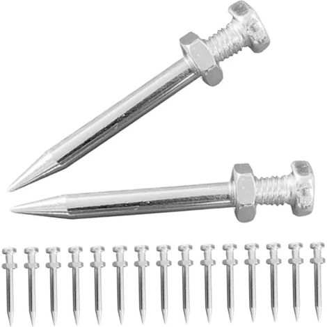 ZHIJIA PREMIUM lot 26 piquets aérateurs métalliques 6cm avec clé - aérateur pelouse pour chaussure jardin (1/4)